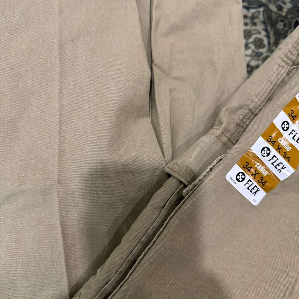 Wrangler Five Star Men’s Relaxed Fit Cargo Pants - Khaki 34x34 - Picture 3 of 10